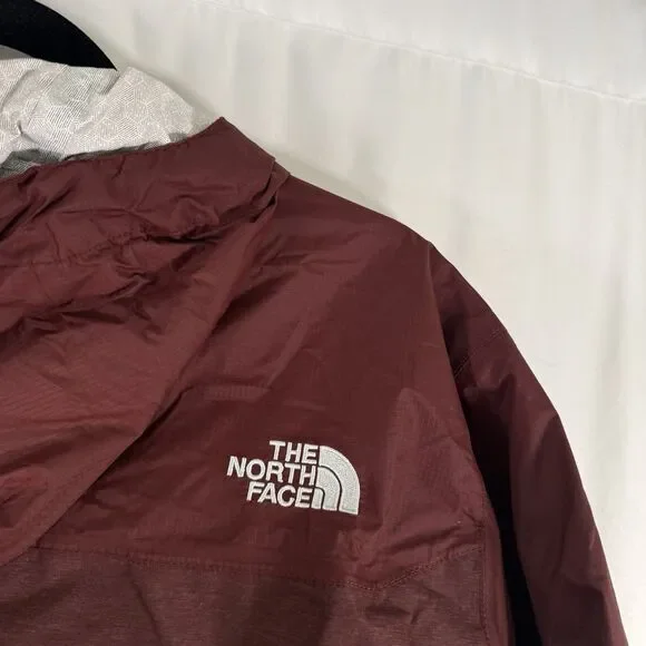 North Face Dryvent Jacket Men's Medium Burgundy Red Full Zip Hooded Zip Pits - Picture 10 of 11